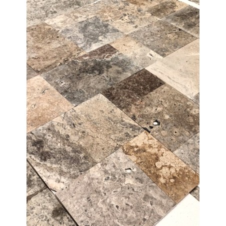 DALLAGE TRAVERTIN GRIS MATERA - OPUS 4 FORMATS - (LA PALETTE de 38,58m²)