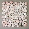 MOSAIQUE SUR FILET PINK PEBBLE - 33 x 33cm