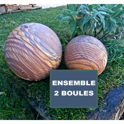 Ensemble 2 Boules en Grès Arc en Ciel
Ø30 / 40cm