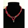Collier Hématite & Bambou de Mer