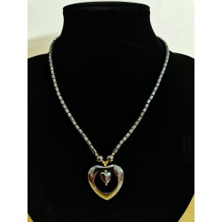Collier Coeur Hématite
