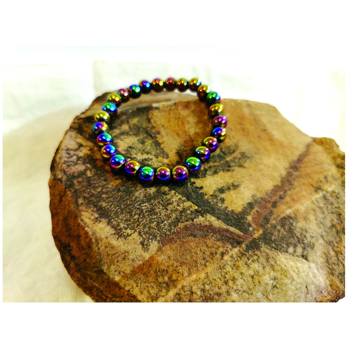 Bracelet Hématite Arc-en-Ciel