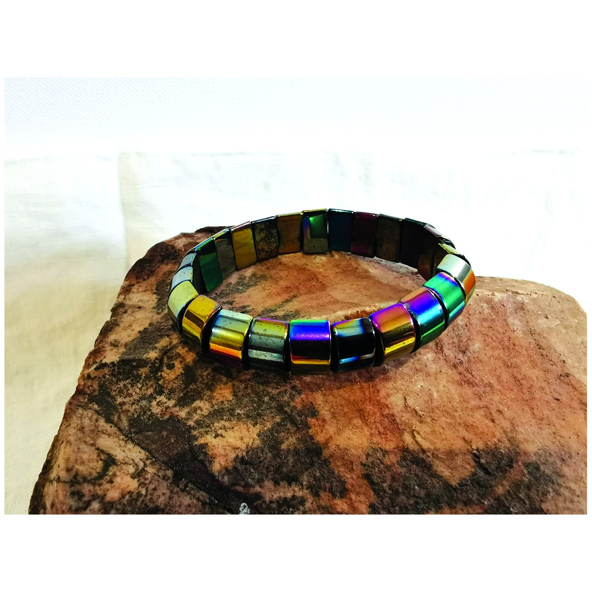 Bracelet Hématite Arc-en-Ciel
