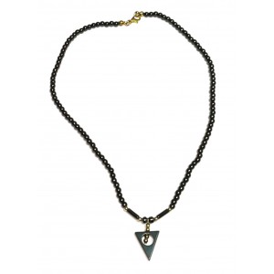 Collier Triangle Hématite