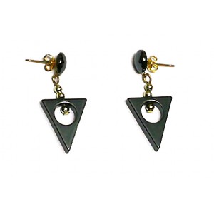 Boucles d'Oreilles Hématite