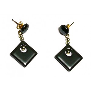 Boucles d'Oreilles Hématite